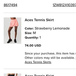 ALO Yoga Aces Tennis Skirt